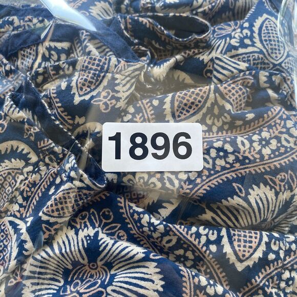 Anthropologie Roller Rabbit Culotte Womens Large Blue Yarella Flounce Pants Boho - Picture 15 of 15